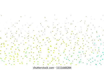Light Green, Yellow vector  cover with spots. Abstract illustration with colored bubbles in nature style. Beautiful design for your business natural advert.