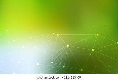 Light Green, Yellow vector cover with spots, lines. Decorative design in abstract style with triangle structure. Pattern can be used as texture of wallpapers.
