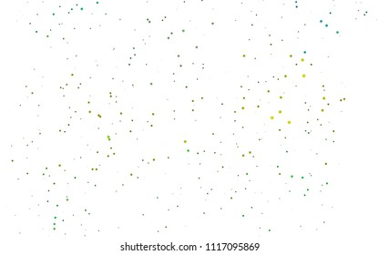 Light Green, Yellow vector  cover with spots. Modern abstract illustration with colorful water drops. The pattern can be used for ads, leaflets of liquid.