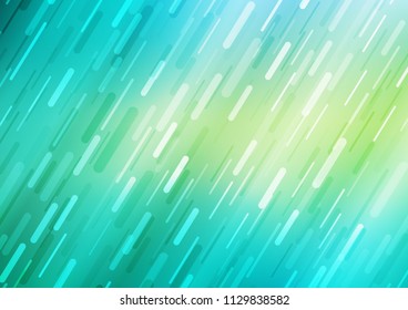 Light Green, Yellow vector cover with long lines. Lines on blurred abstract background with gradient. The pattern can be used as ads, poster, banner for commercial.