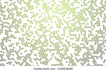 Light Green, Yellow vector cover with small and big stars. Shining colored illustration with stars. The pattern can be used for new year ad, booklets.