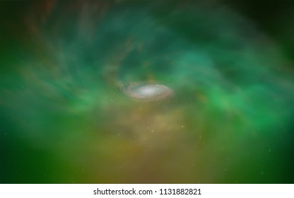 Light Green, Yellow vector cover with astronomical stars. Shining illustration with sky stars on abstract template. Template for cosmic backgrounds.