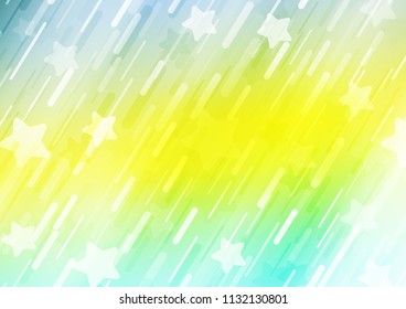 Light Green, Yellow vector cover with long lines. Glitter abstract illustration with colored sticks. Best design for your ad, poster, banner.
