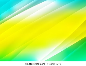 Light Green, Yellow vector cover with long lines. Blurred decorative design in simple style with lines. The template can be used as a background.