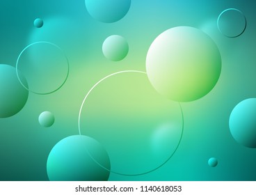 Light Green, Yellow vector cover with spots. Glitter abstract illustration with blurred drops of rain. Beautiful design for your business natural advert.