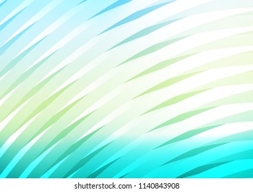 Light Green, Yellow vector cover with long lines. Decorative shining illustration with lines on abstract template. The pattern can be used for websites.