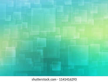 Light Green, Yellow vector cover in polygonal style. Glitter abstract illustration with rectangular shapes. Smart design for your business advert.