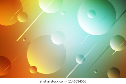 Light Green, Yellow vector cover with spots. Abstract illustration with colored bubbles in nature style. Pattern can be used for beautiful websites.