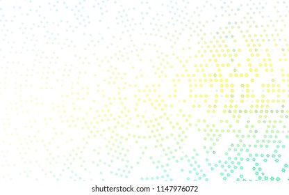 Light Green, Yellow vector cover with small and big stars. Modern geometrical abstract illustration with stars. Best design for your ad, poster, banner.
