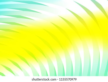 Light Green, Yellow vector cover with long lines. Lines on blurred abstract background with gradient. The template can be used as a background.