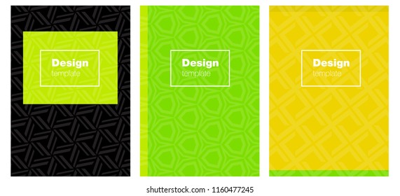 Light Green, Yellow vector cover for notebooks. Beautiful colorful sample in abstract style. Pattern for leaflets, booklets.