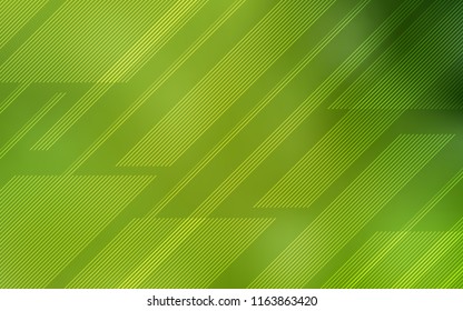 Light Green, Yellow vector cover with stright stripes. Decorative shining illustration with lines on abstract template. Template for your beautiful backgrounds.