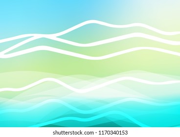 Light Green, Yellow vector cover with long lines. Decorative shining illustration with lines on abstract template. Best design for your ad, poster, banner.