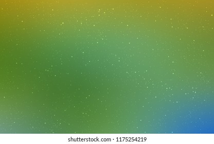 Light Green, Yellow vector cover with astronomical stars. Modern abstract illustration with Big Dipper stars. Pattern for astrology websites.