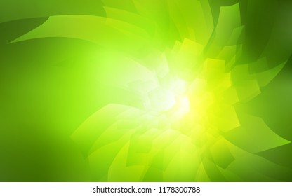 Light Green, Yellow vector cover with set of hexagons. Abstract illustration with colorful hexagons. Pattern for ads, leaflets.