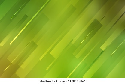 Light Green, Yellow vector cover with stright stripes. Modern geometrical abstract illustration with Lines. The pattern for ad, booklets, leaflets.