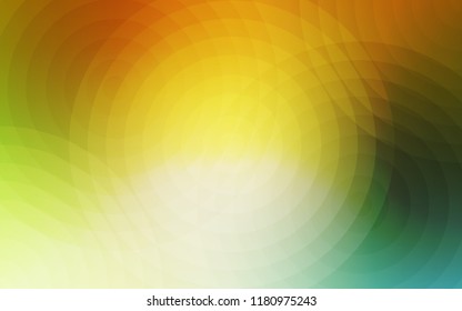 Light Green, Yellow vector cover with spots. Illustration with set of shining colorful abstract circles. Pattern can be used for ads, leaflets.