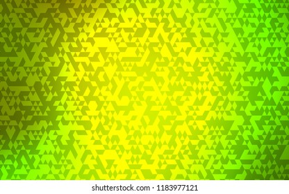 Light Green, Yellow vector cover in polygonal style. Abstract gradient illustration with triangles. Smart design for your business advert.