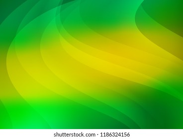 Light Green, Yellow vector cover with long lines. Blurred decorative design in simple style with lines. The pattern can be used for busines ad, booklets, leaflets