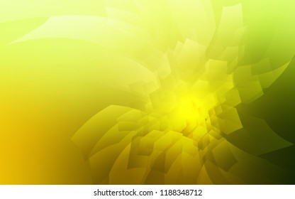 Light Green, Yellow vector cover with set of hexagons. Illustration with set of colorful hexagons. New template for your brand book.