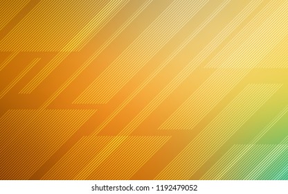 Light Green, Yellow vector cover with stright stripes. Shining colored illustration with sharp stripes. Smart design for your business advert.
