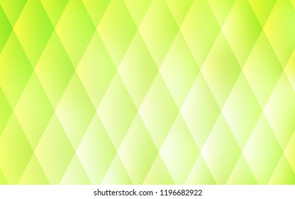Light Green, Yellow vector cover in polygonal style. Rectangles on abstract background with colorful gradient. Modern template for your landing page.