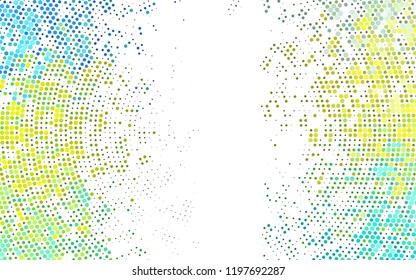 Light Green, Yellow vector cover with spots. Blurred decorative design in abstract style with bubbles. Design for posters, banners.