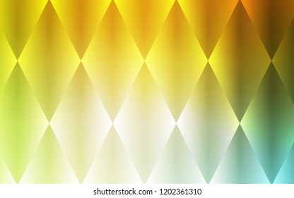Light Green, Yellow vector cover in polygonal style. Rectangles on abstract background with colorful gradient. Smart design for your business advert.