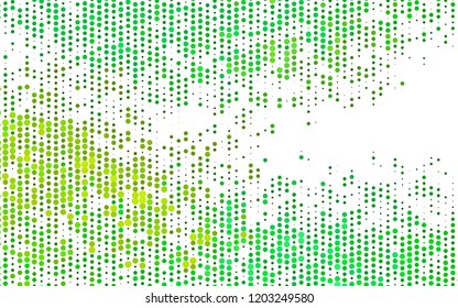 Light Green, Yellow vector cover with spots. Illustration with set of shining colorful abstract circles. Design for posters, banners.