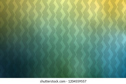 Light Green, Yellow vector cover with stright stripes. Glitter abstract illustration with colorful sticks. Smart design for your business advert.