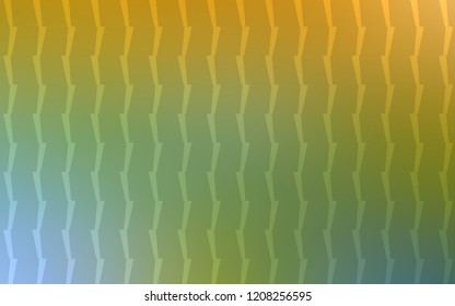 Light Green, Yellow vector cover with stright stripes. Decorative shining illustration with lines on abstract template. Best design for your ad, poster, banner.