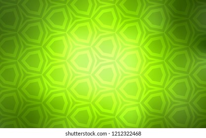 Light Green, Yellow vector cover with set of hexagons. Design in abstract style with hexagons. Design for your business advert.