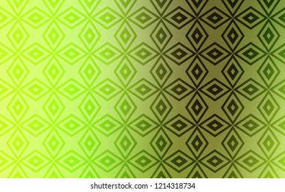 Light Green, Yellow vector cover in polygonal style. Glitter abstract illustration with rectangular shapes. Pattern for busines ad, booklets, leaflets