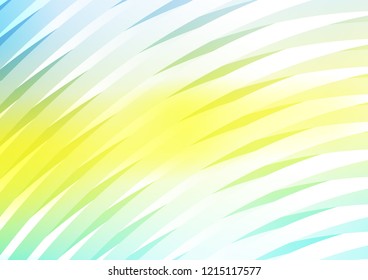 Light Green, Yellow vector cover with long lines. Modern geometrical abstract illustration with staves. The pattern can be used as ads, poster, banner for commercial.