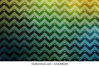Light Green, Yellow vector cover with polygonal style. Illustration with set of colorful triangles, lines. Pattern for booklets, leaflets