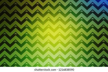 Light Green, Yellow vector cover with polygonal style. Glitter abstract illustration with triangular shapes. Pattern for commercials.