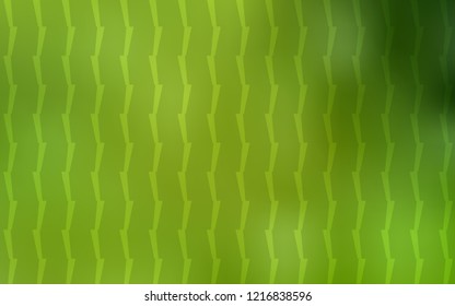 Light Green, Yellow vector cover with stright stripes. Decorative shining illustration with lines on abstract template. Smart design for your business advert.