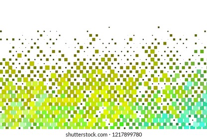 Light Green, Yellow vector cover in polygonal style. Glitter abstract illustration with rectangular shapes. Modern template for your landing page.