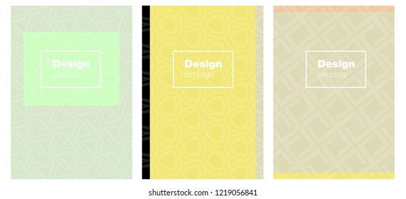 Light Green, Yellow vector cover for notebooks. Abstract booklet on colored background with gradient. Pattern for leaflets, booklets.
