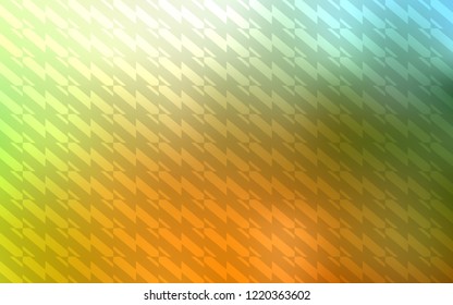 Light Green, Yellow vector cover with stright stripes. Glitter abstract illustration with colorful sticks. Pattern for your busines websites.