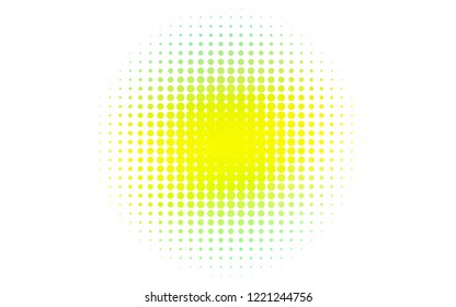 Light Green, Yellow vector cover with spots. Beautiful colored illustration with blurred circles in nature style. Design for posters, banners.