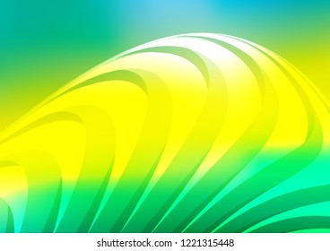 Light Green, Yellow vector cover with long lines. Decorative shining illustration with lines on abstract template. The pattern can be used for busines ad, booklets, leaflets