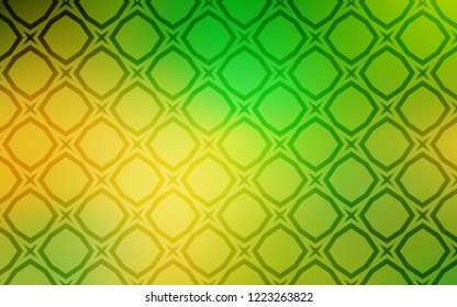 Light Green, Yellow vector cover with small and big stars. Stars on blurred abstract background with gradient. Pattern for websites, landing pages.