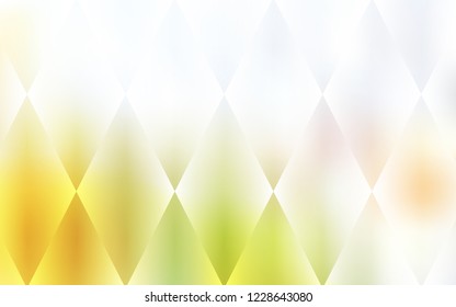 Light Green, Yellow vector cover in polygonal style. Glitter abstract illustration with rectangular shapes. Pattern for commercials.