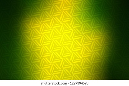 Light Green, Yellow vector cover with polygonal style. Decorative design in abstract style with triangles. Pattern for busines ad, booklets, leaflets