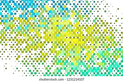 Light Green, Yellow vector cover in polygonal style. Illustration with set of colorful rectangles. Best design for your ad, poster, banner.