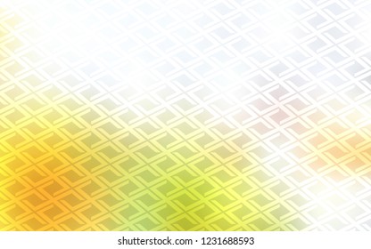 Light Green, Yellow vector cover in polygonal style. Decorative design in abstract style with rectangles. Pattern for busines ad, booklets, leaflets