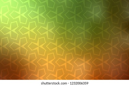 Light Green, Yellow vector cover in polygonal style. Glitter abstract illustration with rectangular shapes. Pattern for commercials.