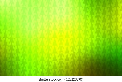 Light Green, Yellow vector cover with polygonal style. Beautiful illustration with triangles in nature style. Smart design for your adverts.