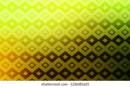 Light Green, Yellow vector cover in polygonal style. Rectangles on abstract background with colorful gradient. Smart design for your business advert.
